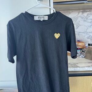 Comme des Garcons Black and Yellow Short Sleeve Tee